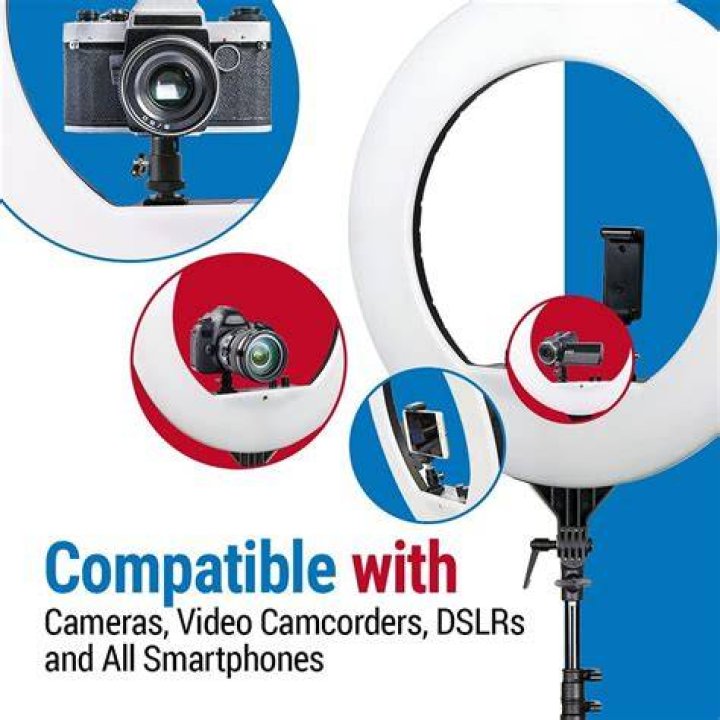 Ring Light Compatibility with Smartphones and DSLR Cameras 